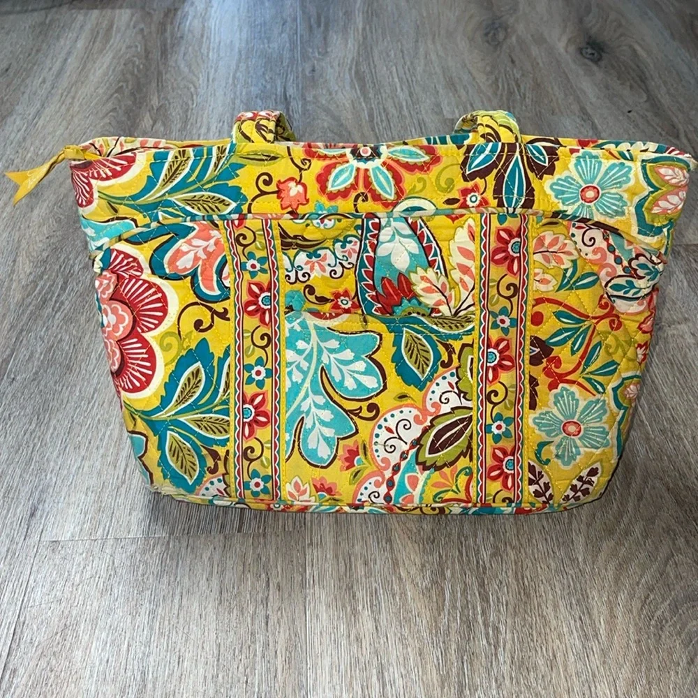 Vera Bradley Yellow Paisley Shoulder Bag/Tote Bag